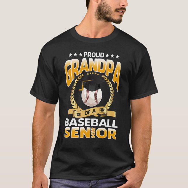 Camiseta Proud Grandpa Of A Baseball Senior 2024 Graduation (Frente)