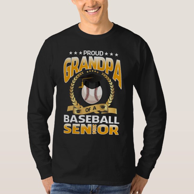 Camiseta Proud Grandpa Of A Baseball Senior 2024 Graduation (Frente)