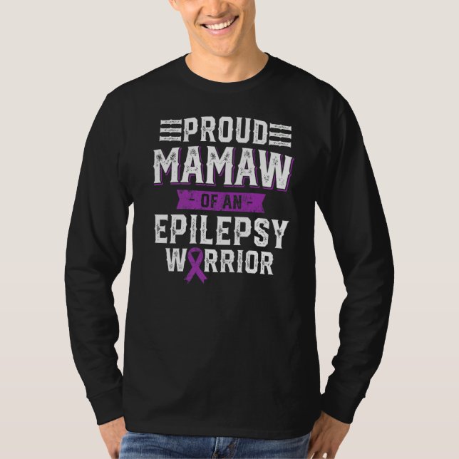 Camiseta Proud Mamaw Of An Epilepsy Warrior Awareness Month (Frente)