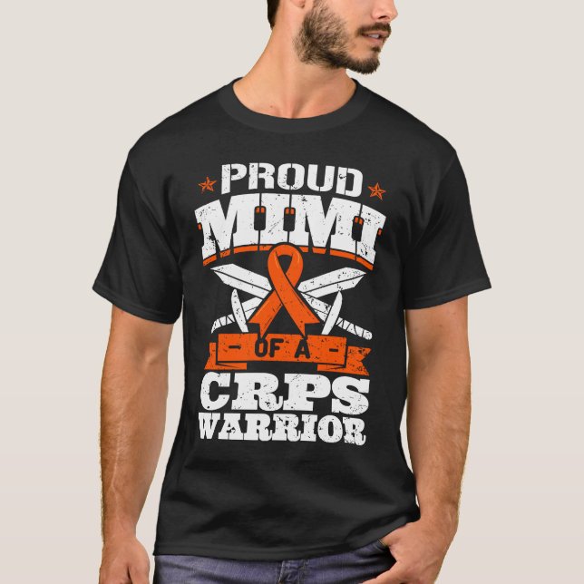 Camiseta Proud Mimi Of A CRPS Warrior RSD Awareness Ribbon  (Frente)