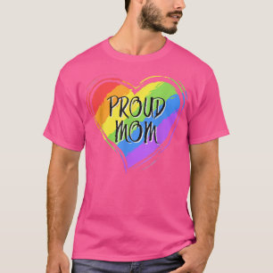 Camiseta Proud Mom Rainbow Flag Gay Pride Month Support