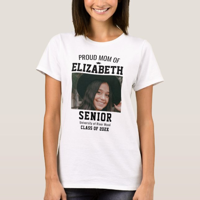 Camiseta Proud Mom Senior Year Graduate Parent Custom (Frente)