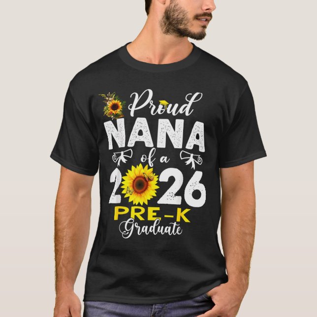 Camiseta Proud nana of 2026 pre-k graduate mothers day (Frente)