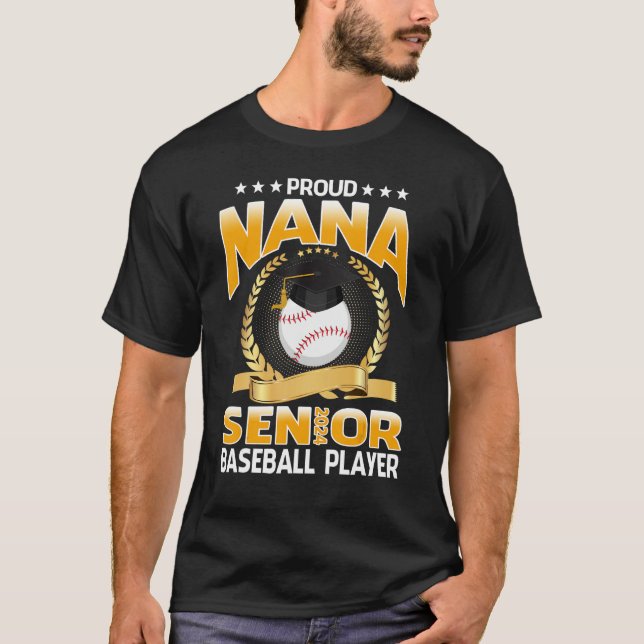 Camiseta Proud Nana Senior Class Of 2024 Baseball Player (Frente)