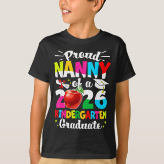 Camiseta Proud nanny of a class of 2026 graduate kids 