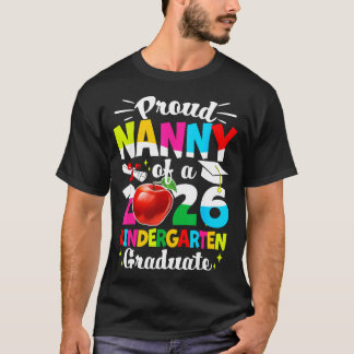 Camiseta Proud nanny of a class of 2026 graduate kids 