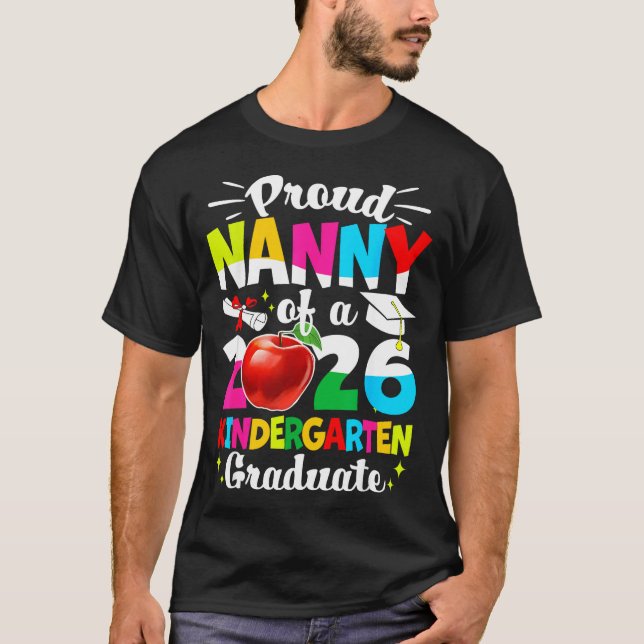 Camiseta Proud nanny of a class of 2026 graduate kids  (Frente)