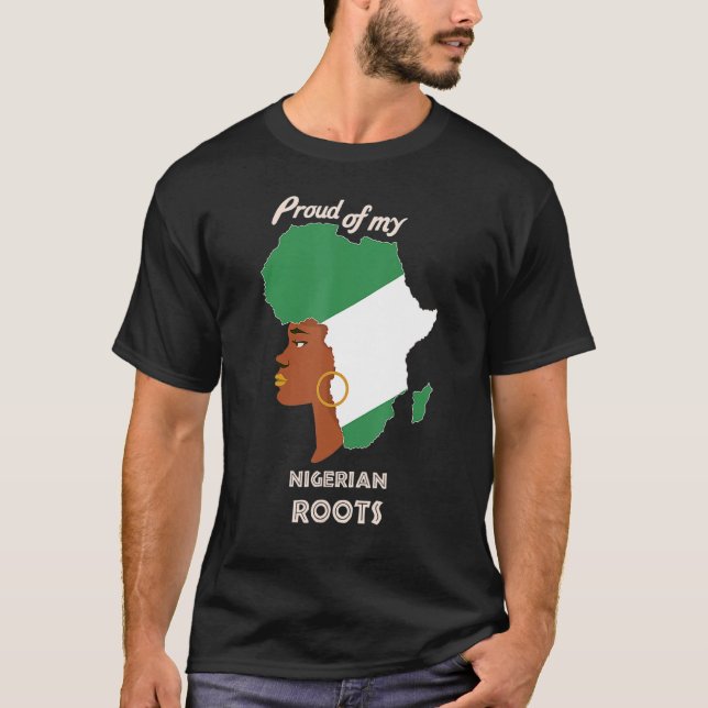 Camiseta Proud Nigerian Roots Black History Month Women's (Frente)