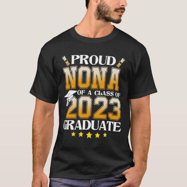 Camiseta Proud Nona Of A Class Of 2023 Graduate Graduation  (Frente)