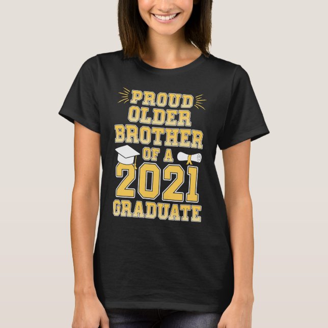 Camiseta Proud Older Brother of a 2021 Graduate School Grad (Frente)