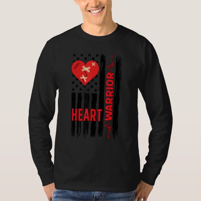 Camiseta Proud Open Heart Surgery Warrior Open Heart Surger (Frente)