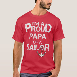 Camiseta Proud Papa of a Sailor retro friends boy