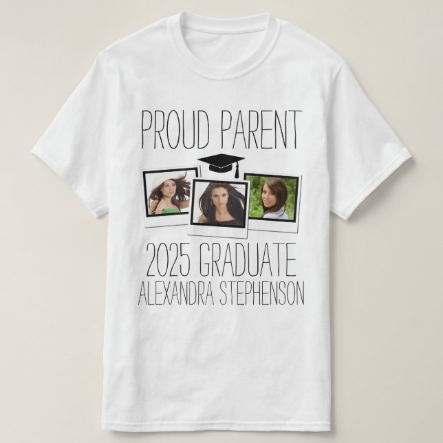Camiseta Proud Parent Graduation Photo 2023 (Frente do Design)