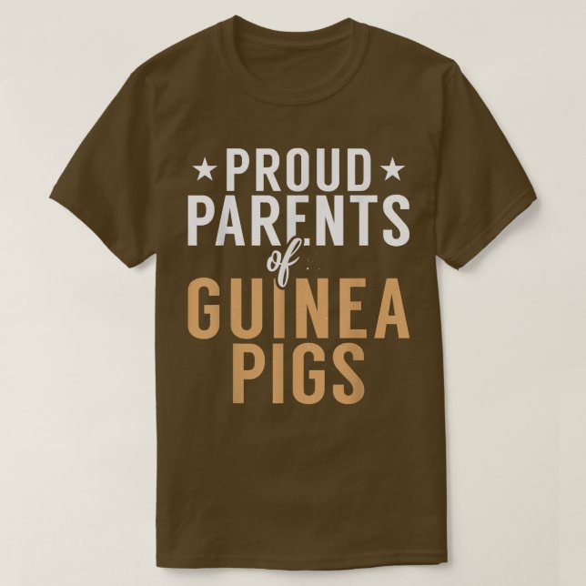 Camiseta Proud Parents of Cute Guinea Pigs Owner  (Frente do Design)