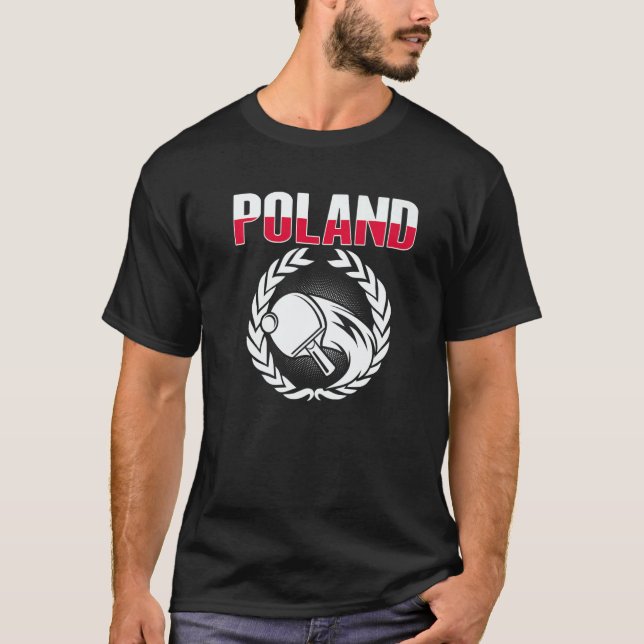 Camiseta Proud Poland Table Tennis  Polish Ping Pong Suppor (Frente)