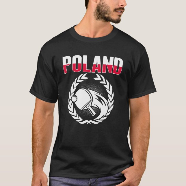 Camiseta Proud Poland Table Tennis  Polish Ping Pong Suppor (Frente)
