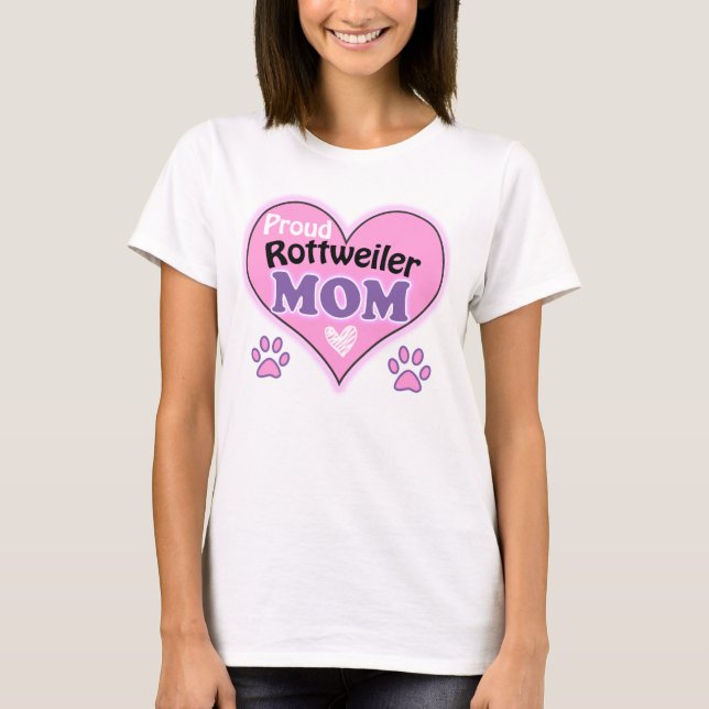Camiseta Proud Rottweiler Mom T Shirt (Frente)