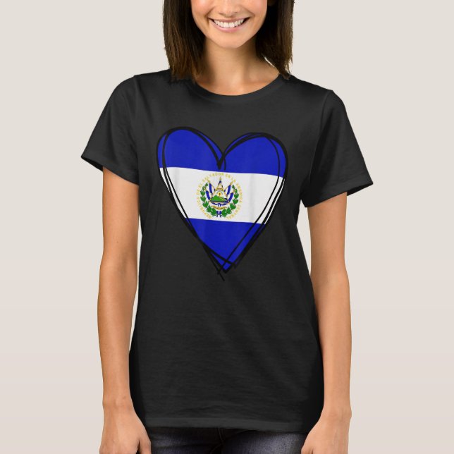 Camiseta Proud Salvadoran Boy My Hello El Salvador Flag Hea (Frente)