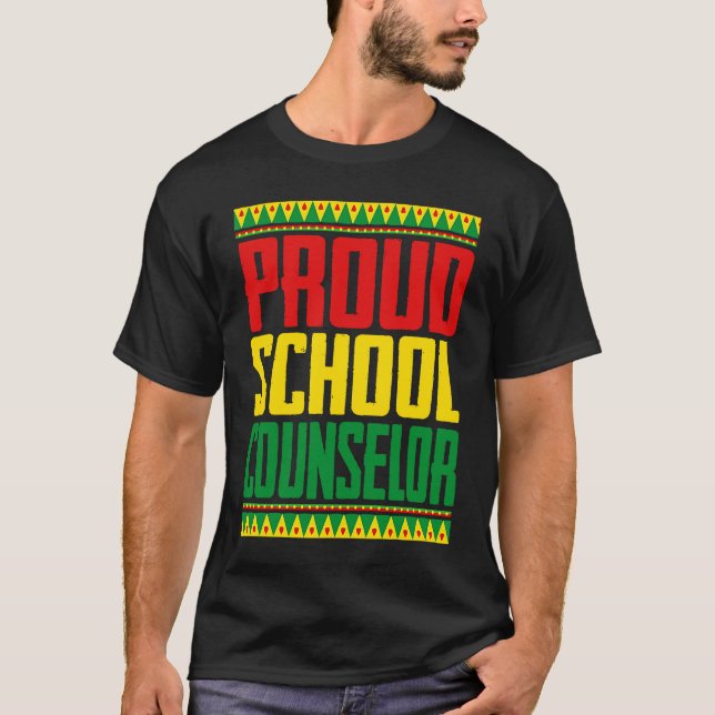 Camiseta Proud School Counselor Black History Month African (Frente)