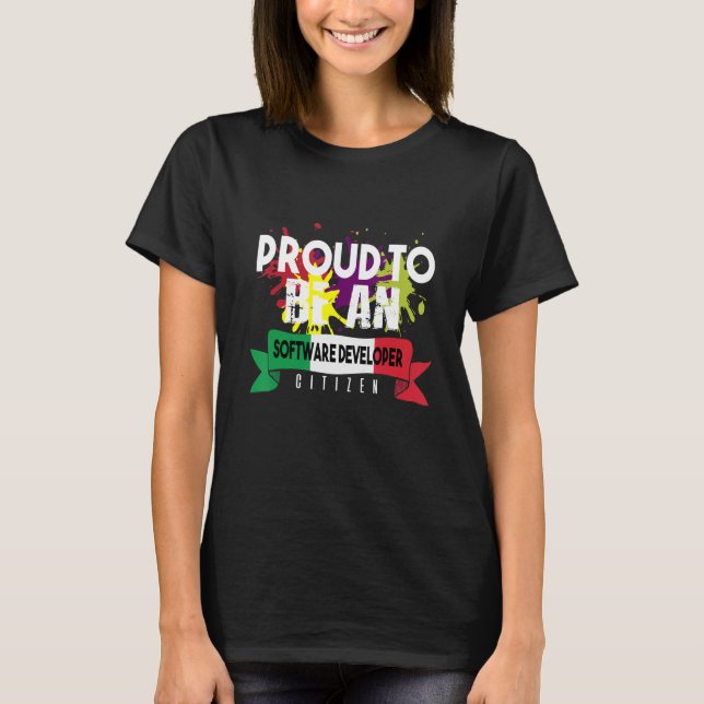 Camiseta Proud Software Developer Citizen Profession Career (Frente)