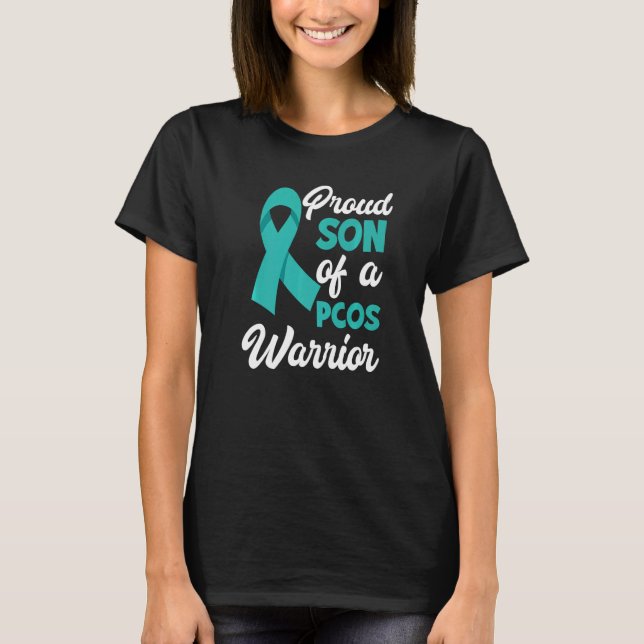 Camiseta Proud Son Of A PCOS Warrior PCOS Awareness   (Frente)