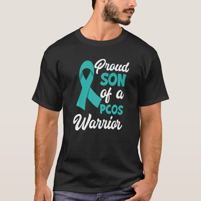 Camiseta Proud Son Of A PCOS Warrior PCOS Awareness   (Frente)