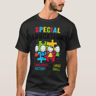 Camiseta proud SPED autism teacher no challenge too large