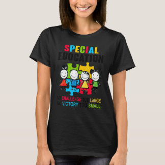 Camiseta proud SPED autism teacher no challenge too large