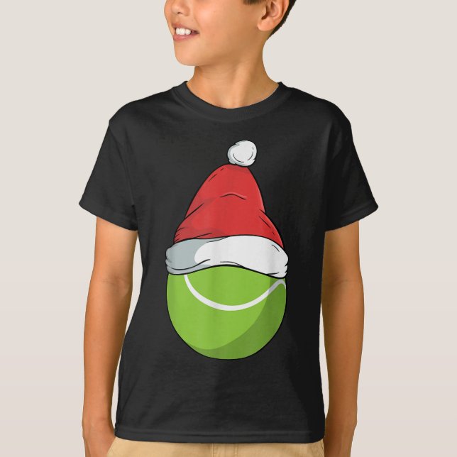 Camiseta Proud Tennis Santa Hat Christmas Smash Badminton  (Frente)