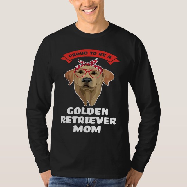 Camiseta proud to be a a golden retriever mom golden retrie (Frente)