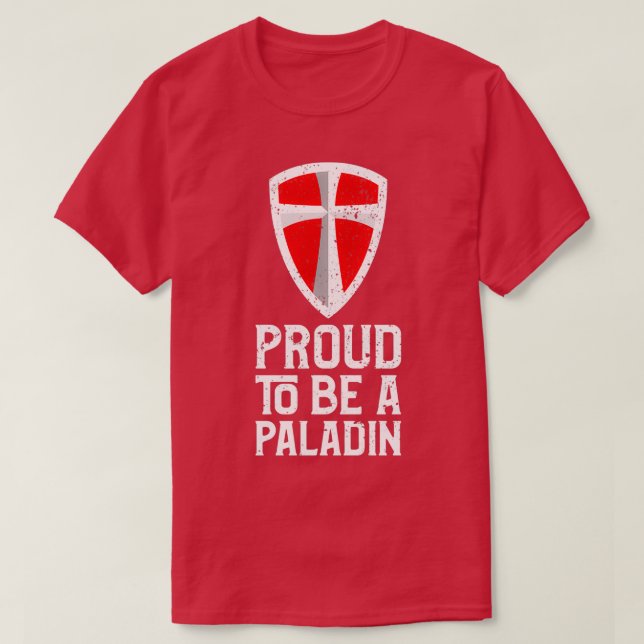 Camiseta Proud To Be A Paladin Red (Frente do Design)