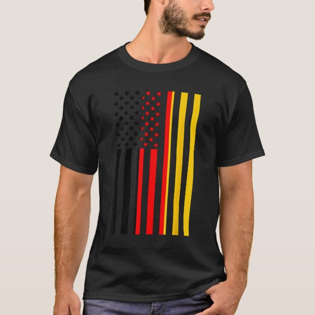 Camiseta Proud To Be German American Boy Girl Sister German (Frente)
