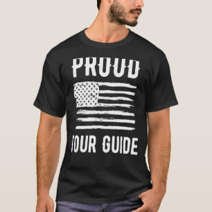 Camiseta Proud Tour Guide Profissão American Flag