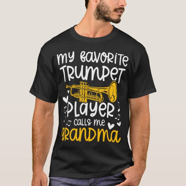 Camiseta Proud Trumpet Grandma Of A Trumpet Player Grandmot (Frente)