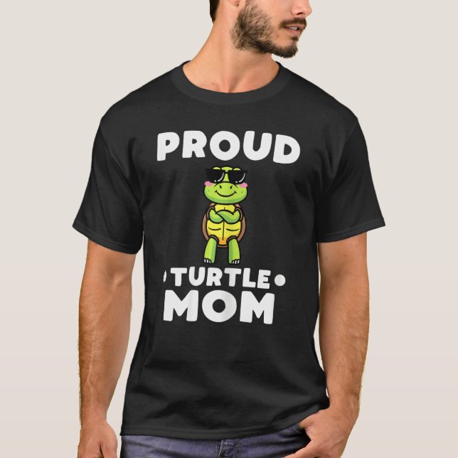 Camiseta Proud Turtle Mom Ocean Animal Tortoise   (Frente)