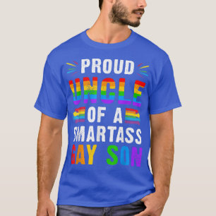 Camiseta Proud Uncle Of a Smartass Gay Son LGBT Ally Gay Pr