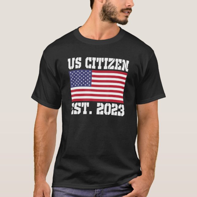 Camiseta Proud US Citizenship Immigrant American New USA Ci (Frente)