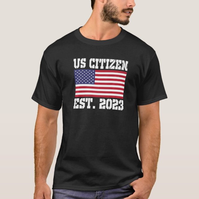 Camiseta Proud US Citizenship Immigrant American New USA Ci (Frente)