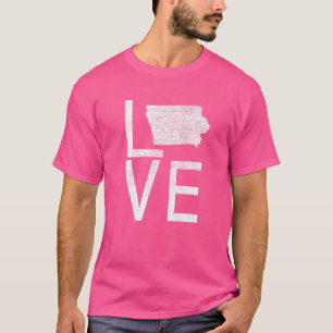 Camiseta Proud Usa Fan State Iowa Love Map Iowa 1