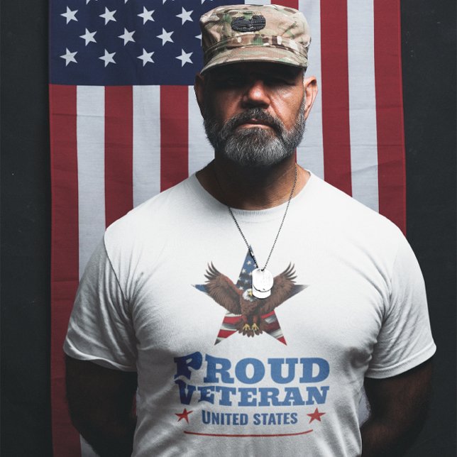 Camiseta Proud Veteran Eagle  (Criador carregado)