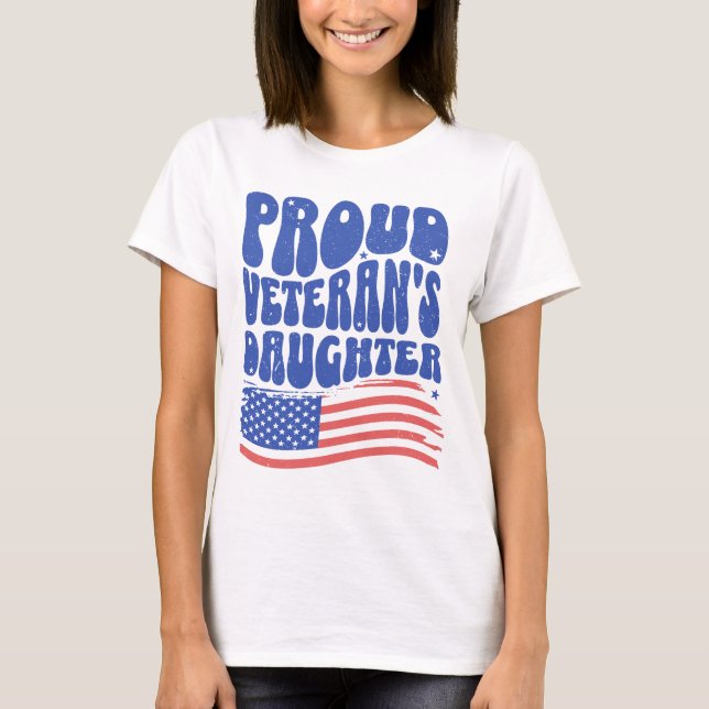 Camiseta Proud Veteran's Daughter  (Frente)