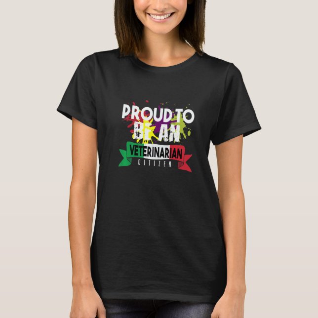 Camiseta Proud veterinarian citizen Profession career worke (Frente)