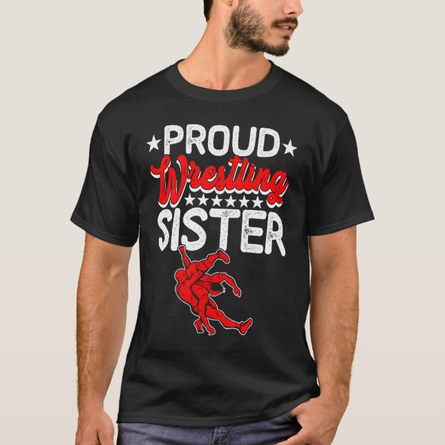 Camiseta Proud Wrestling Sister Mother's Day Sport  Mama Mo (Frente)