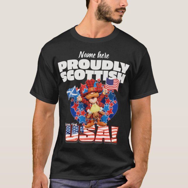 Camiseta Proudly SCOTTISH from the U.S.A. (Frente)