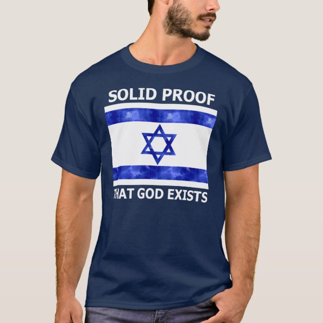 Camiseta Prova contínua de Israel que o deus existe (Frente)
