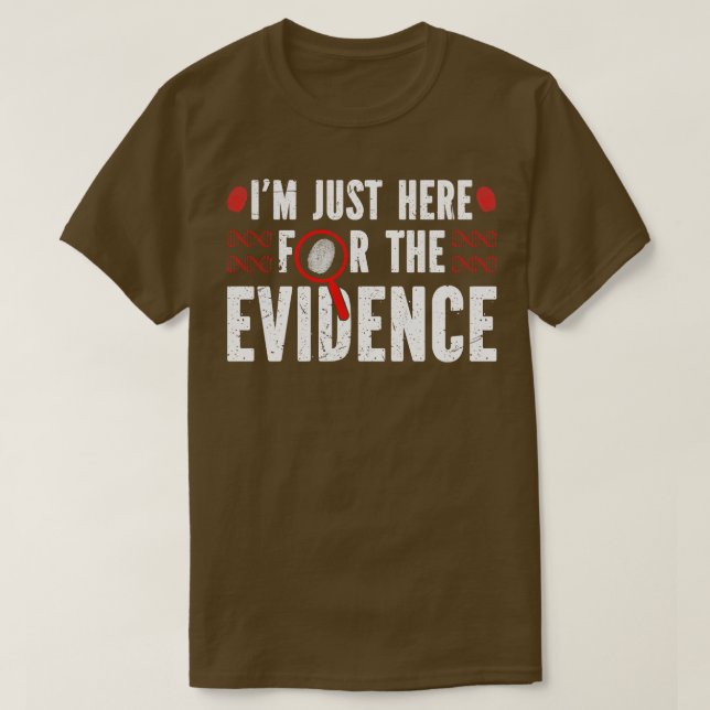 Camiseta Prova de Criminologia Forense de Ciência Forense (Frente do Design)