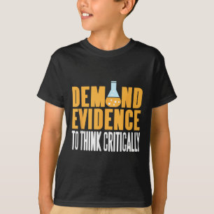 Camiseta Prova de Demanda Pense na Crítica Declaração de Ci