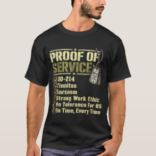 Camiseta Prova De Serviço Dd-214 Tinnitus Forte Ética De Tr