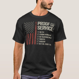 Camiseta Prova de Serviço Dd-214 Tinnitus Trabalho Forte