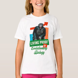 Camiseta Prova Viva da Biologia Evolutiva Chimpanzé Engraça